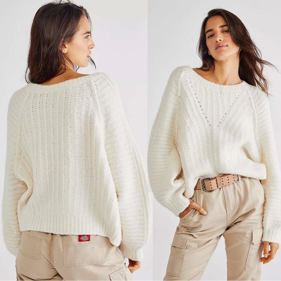 NWT Free People Ivory Sweater - Picture 2 of 7